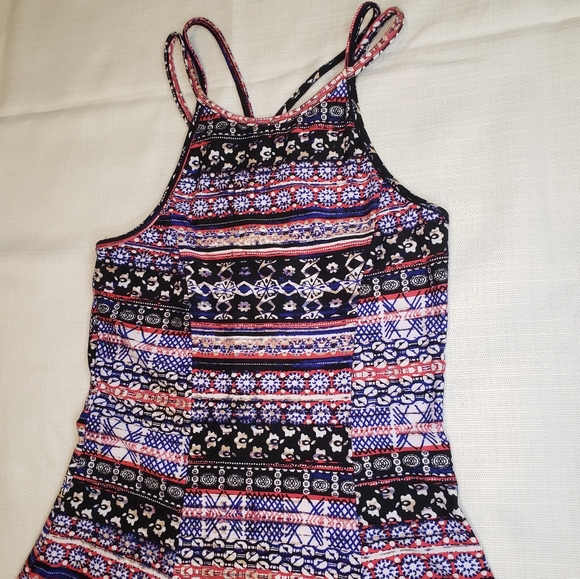 Mudd Multi-colored Juniors  Summer Dress, Purple, Blue, White, XS - Picture 13 of 15